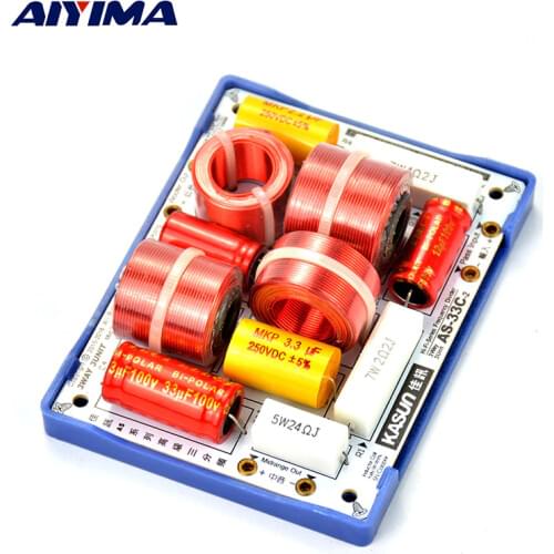 AIYIMA 2Pcs Bass Midrange Treble 3Way Crossover Audio Board Professional Speakers Frequency Dividers Filters For Home Theater