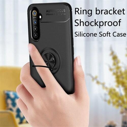 Phone Case sFor oppo Realme 6 Case Luxury Magnetic Ring bracket Soft Silicone Anti-fall Cover Realme 6 Pro Phone Case Coque