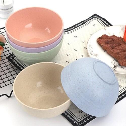 6 Inch Kitchen Tableware Wheat Straw Bowl Food Grade Wheat Rice Bowl Tableware Food Container Eco-friendly Dinnerware
