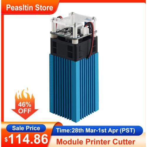 40W Laser Module LD+FAC 5.5W 450nm Continuous Laser Fast High Precision Cut Engraver W/ Focus Block Slide Module Printer Cutter