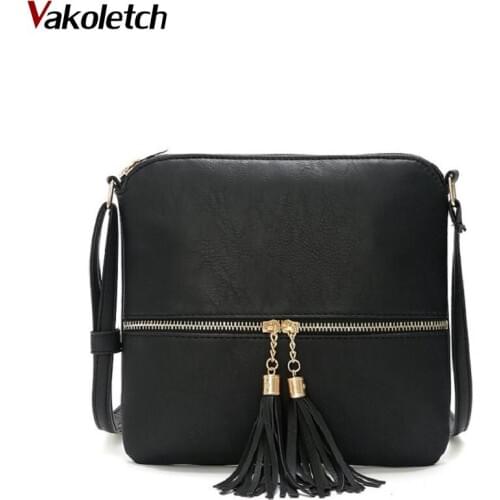 Small Tassel Shoulder Bags Crossbody Black Clutch Purse and Handbag Casual Small Bag for Women Messenger Bags for Women KL605