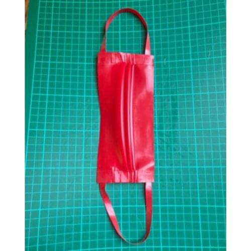 100%Latex Rubber Face Mask - Natural Red - Fancy Dress Fetish about 0.4mm Party Hood