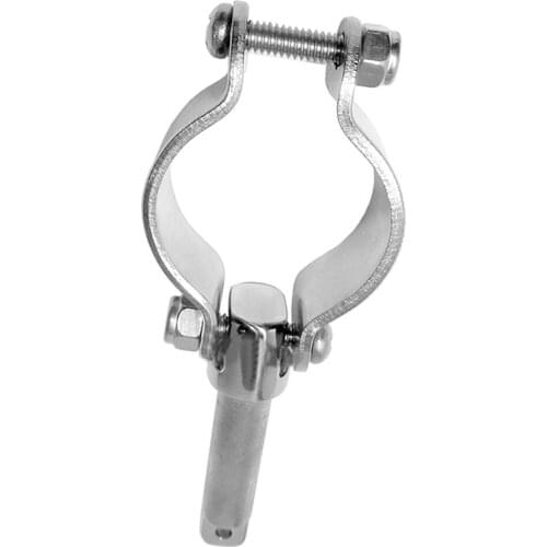 Marine 304SS Clamp on Oarlock for 1/2" Socket Boat Clamp-On Oar Lock Silver