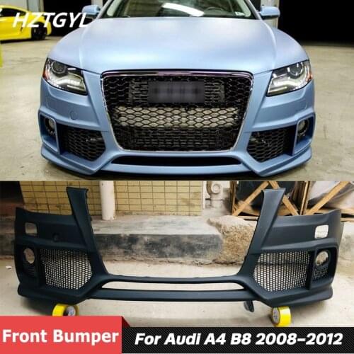 PU Material Unpainted Car Body Kit Front Bumper For Audi A4 B8 Car Facelift CT Style 2008-2012