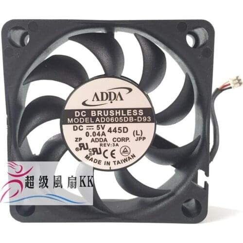 New original 6CM 6015 5V 0.04A AD0605DB-D93 ultra-quiet double ball fan