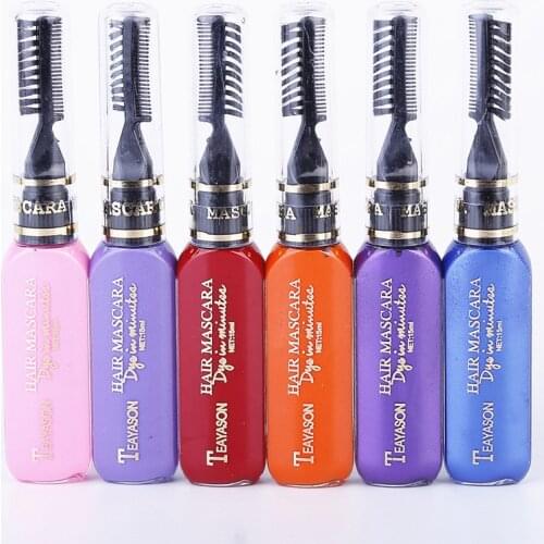 13 Colors One-time Hair Dye Crayons One-off Hair Color Dye Temporary Non-toxic DIY Hair Color Mascara Washable