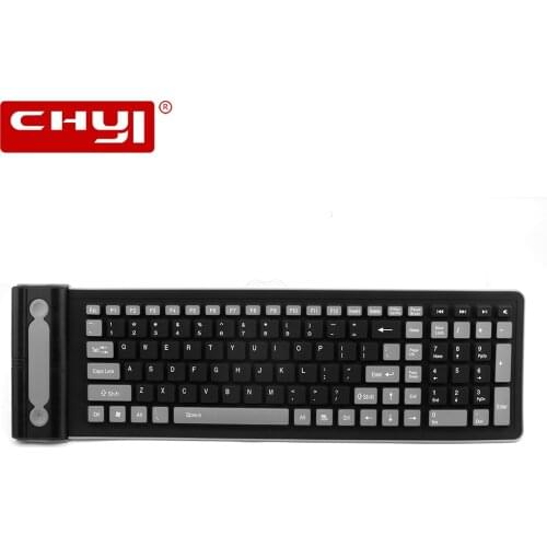 Wireless Soft Foldable Usb Keyboard Portable Silicone Flexible Foldable Waterproof Universal Silent Slim Keypad For PC Computer