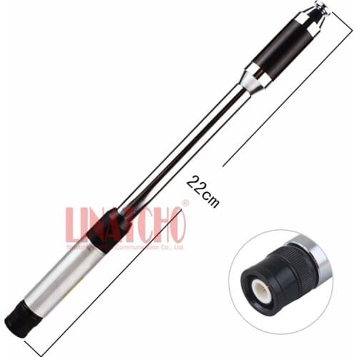 RH770 centre loaded telescopic high gain dual band 144/430MHz antenna BNC for V8 bnc walkie talkie
