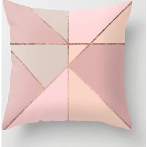 Pink simple ins wind fabric printing pillowcase Decorative car sofa Cushion Case pillowcase Home Decor 45*45cm