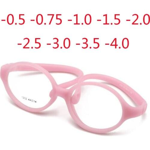 Blue Light Kids Oval Glasses Children Boy Girls Computer Prescription 3-10 years -0.5 -0.75 -1.0 -1.5 -2.0 -3.0 -4.0
