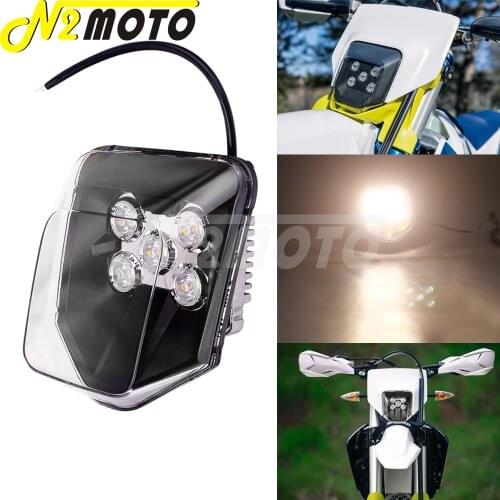 Supermoto LED Headlight For Hus FE 250/350/450/501 TE 150/250/300 250i/300i 2017-2019 Off Road MX Enduro Dual Sport Head Light