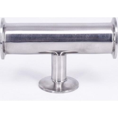 38mm Pipe OD x 19/25/32mm x 1.5" Tri Clamp Reducer Tee 3 Way SUS 304 Stainless Sanitary Fitting Homebrew Beer Wine