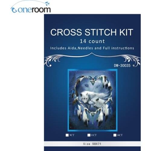 Wolves 58*74CM Counted Cross stitch DIY 14CT similar DMC Cross Stitch,Sets For Embroidery Kits Counted Cross-Stitching