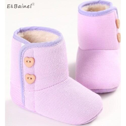 Toddler Knited Winter Fleece Crib Snow Boots Kid Baby Shoes Woolen Yam Fur Knit Baby Boot Booties Firsst Walkers