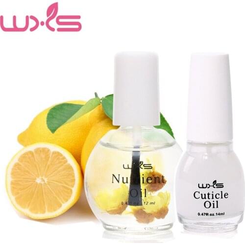 WXS 14ml Nail Softener Cuticle Remover Oil And 12ml Nail Treatment Dry Flower Nourishment Oil Set