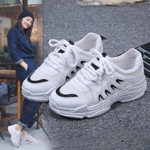 2020 New Women Shoes Flats Fashion Casual Ladies Shoes Woman Lace-Up Mesh Breathable Female Sneakers Zapatillas Mujer Plus Size