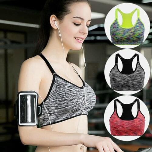 Women Sports Seamless Bra Yoga Sports Bra Top Adjustable Crop Top Spaghetti Strap Padded Top for Fitness Running Gym Athletic