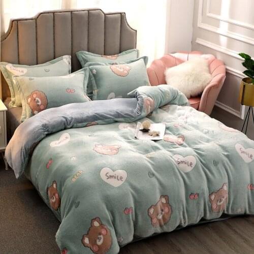 Modern Flannel Carost Quilt Cover Winter Thick 1pc Fleece Cute Duvet Covers for Bedroom Soft Warmth Comfort Cover Home Textile