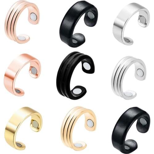 1PC Stimulating Acupoints Gallstone Ring Magnetic Health Care Ring Weight Loss Slimming Ring String Fitness Reduce Weight Ring