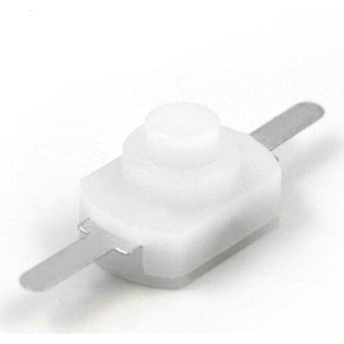 10PCS 12*8MM DC 30V 1A White On Off Mini Push Button Switch for Electric Torch 1208YD Self Locking