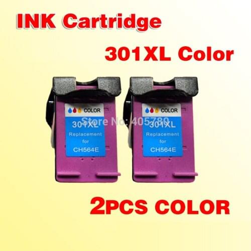 2x HP301 Color INK cartridge compatible compatible for 301 301XL Deskjet 1000 1050 2000 2050 J410a J510a