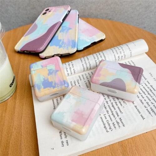 3D Cute Graffiti Oil Painting Earphone Accessories Suitable for Apple Airpods 1 2 3 Pro Soft Silicone Earphone Box