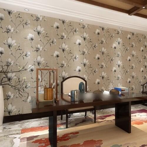 Beibehang papel de parede 3d Deer skin wall paper roll wallpaper for Living Room flooring wall-paper bedroom Blue flowers