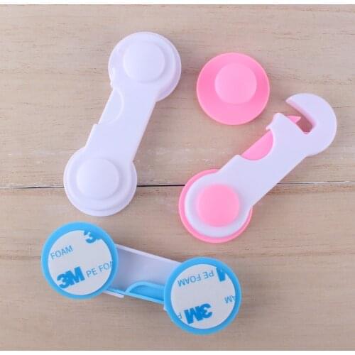 5pcs/lot Drawer Door Cabinet Cupboard Toilet Safety Locks Baby Kids Safety Care Plastic Locks Straps Infant Baby Protection