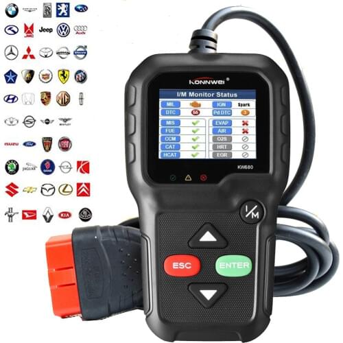 Professional OBD2 Scanner KW680 Anto Code Reader Car Diagnostic Full OBD II Function Auto Scaner Tools for All Cars after 1996