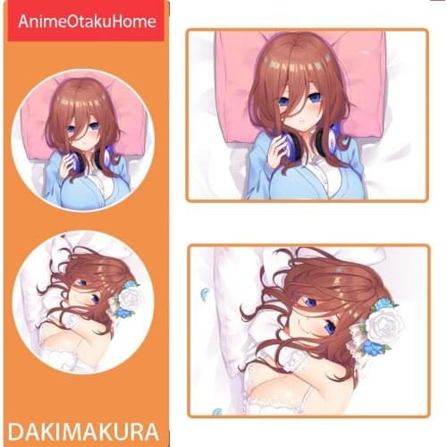 Anime The Quintessential Quintuplets Nakano Miku Pillow Cover Hugging Pillowcase Otaku Bedding Decoration Dakimakura Pillow Case