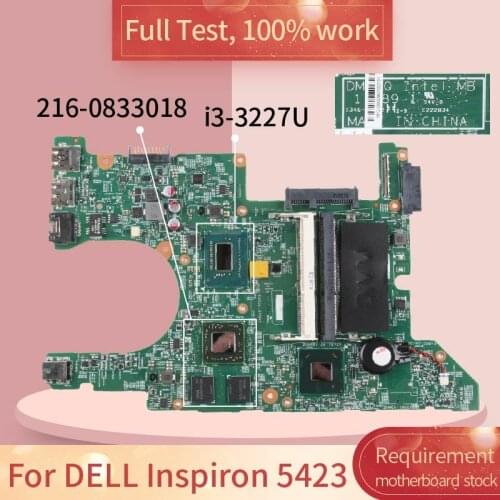 CN-0031D8 For DELL Inspiron 5423 11289-1 0031D8 SR0XF I3-3227U 216-0833018 Notebook motherboard Mainboard full test 100% work
