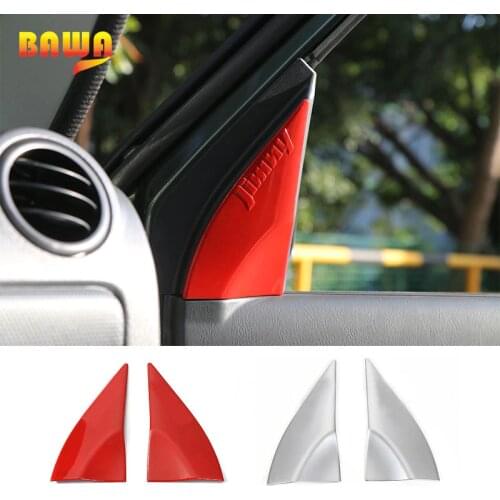 BAWA Interior Mouldings ABS Car Styling A Pillar Decoration Cover Red Silver Stickers for Suzuki Jimny 2007