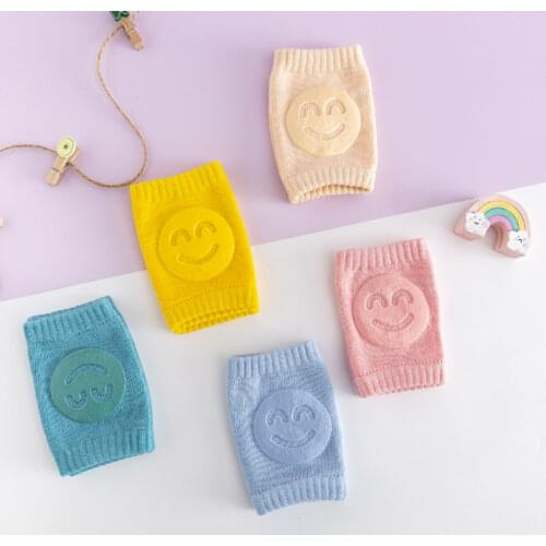 Kids Non Slip Crawling Elbow Infants Toddlers Baby Accessories Smile Knee Pads Protector Safety Kneepad Leg Warmer Girls Boys