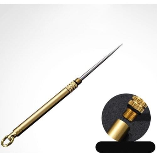 EDC Titanium Edc Portable Multifunctional Toothpick Bottle Keychain Fruit Fork Camping Tool Toothpick Tube Key Ring Key Chain