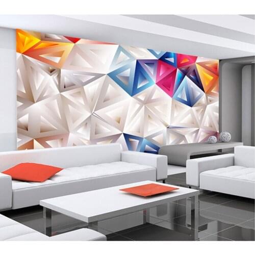 Custom geometric wallpaper, 3 d geometric pattern stitching for the living room KTV bedroom wall de parede Papel
