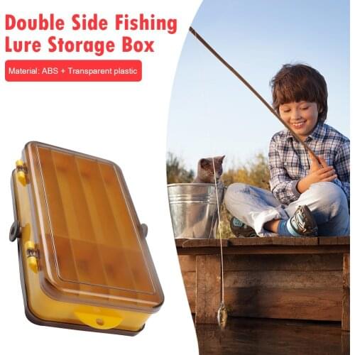 Fishing Lure Box Portable Double Side Durable Bait Hook Organizer for Artificial Bait Tackle Tool Equipment Accessories