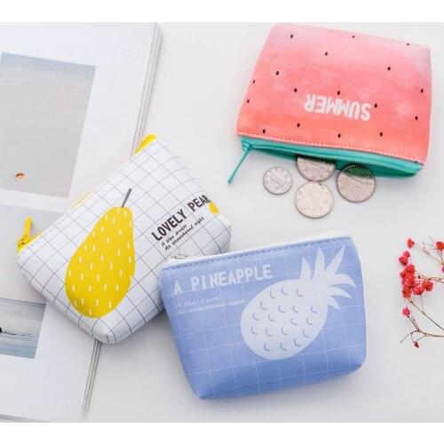 Summer Cartoon Cute Fashion Zipper Women Small Coin Bag Mini Money Coin Bags Childrens Pocket Wallets Key Holder Pouch