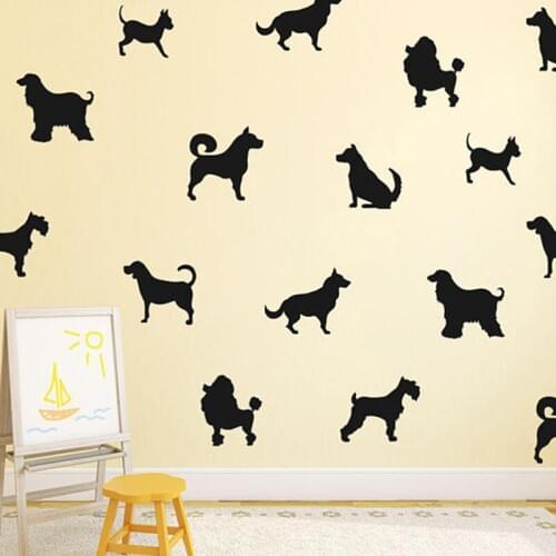 Pet Dog Wall Decal Pets Dogs Wall Sticker For Kids Bedroom Nursery Wall Decor Kids Wall Pattern Animal Home Decoration L195