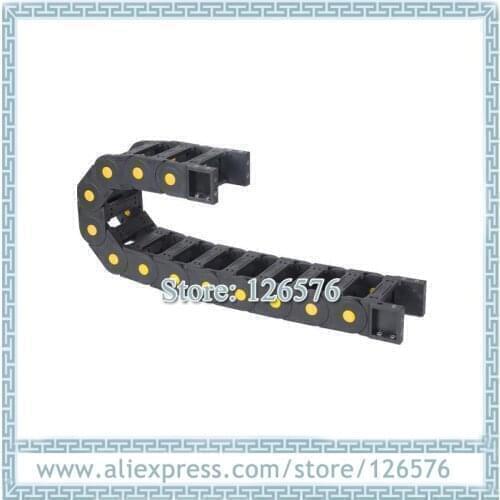1m bridge type enhanced Drag chain inner 45*50mm cable chain yellow dot pin nylon towlline with end connector