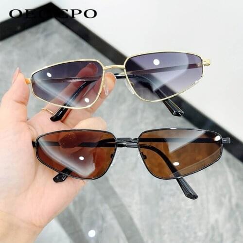 OEC CPO Vintage Triangle Sunglasses Women Men 2021 Retro Metal Sun Glasses Ladies Punk Eyeglasses Female Shades Eyewear UV400