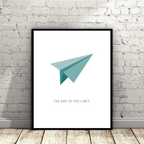 Plane Quote Minimalism Abstract Picture Nordic Canvas Painting Poster Print Home Decor Wall Picture Art Living Room Office Decor