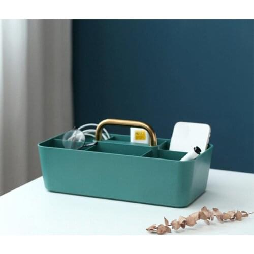 Rectangular Creative Makeups Jewelry Table Storage Box PP Table Storage Organizer Washable for Bathroom