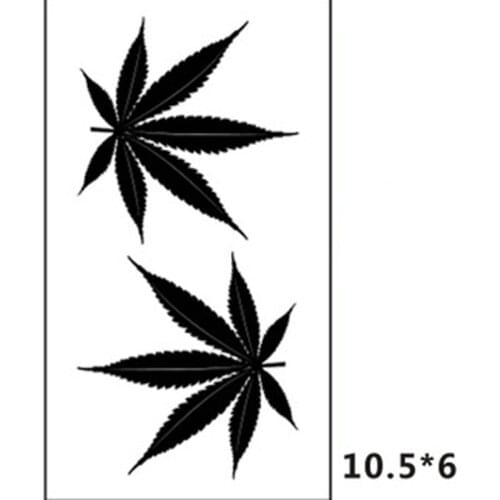 1pcs Tattoo Sticker Black Leaf Waterproof Temporary Fake Tattoo for Man Woman Body Art Tattoo Sticker