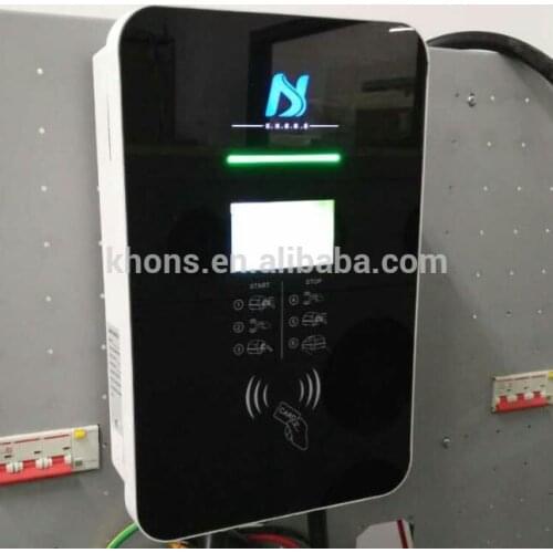 IEC62196 22kw three phase electric vehicle charging stations/32A commercial ev charger/type 2 evse cables