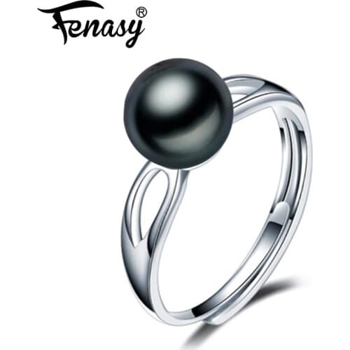 FENASY cute ring natural Pearl rings for women new Freshwater pearl jewelry AliExpress simple female ring fine jewelry