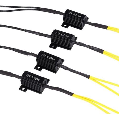 1Pair Moto Resistance Power Resistor Load Decoding Resistor for LED Turn Signal Flash Light Repair Parts 25W 6.8Ohm