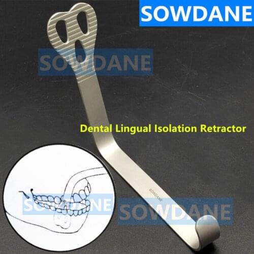 1 piece New Dental Lingual Isolation Retractor Mouth Retractor Dental Retractors Mouth Gag Oral Mouth Opener Stainless Steel