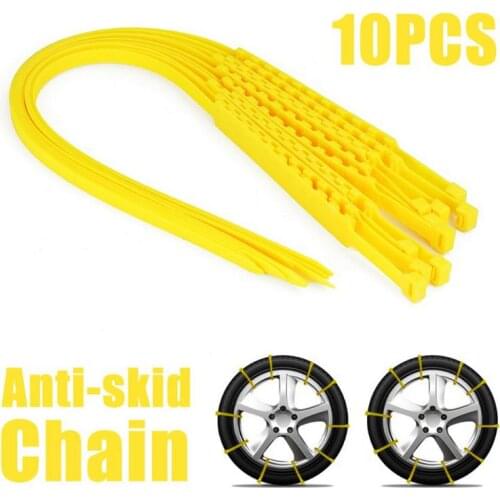 10PCS Car Universal Mini Plastic Winter Tyres Wheels Snow Chains For Car Suv Anti-Skid Autocross Outdoor Car-Styling