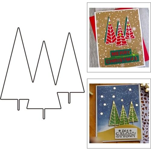 2021 New Christmas Tree Shadow Metal Cutting Dies For DIY Craft Making Greeting Card and Album Paper Scrapbooking No Stamps Sets