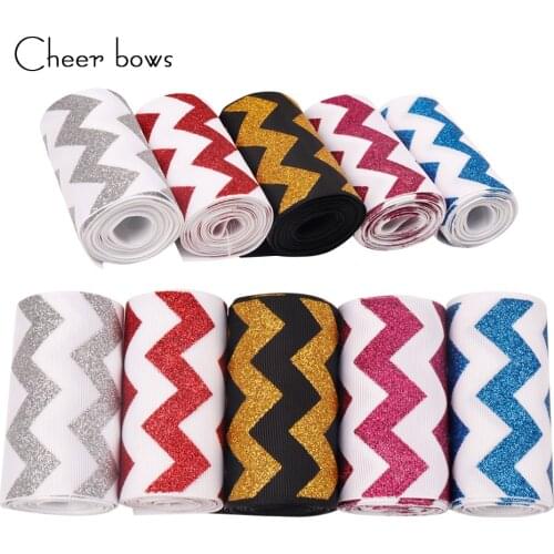 2Y/lot 3''75mm Grosgrain Ribbon Shiny Chunky Glitter Ribbon Wedding Party Decoration Handmade Material DIY Hairbow Accessories